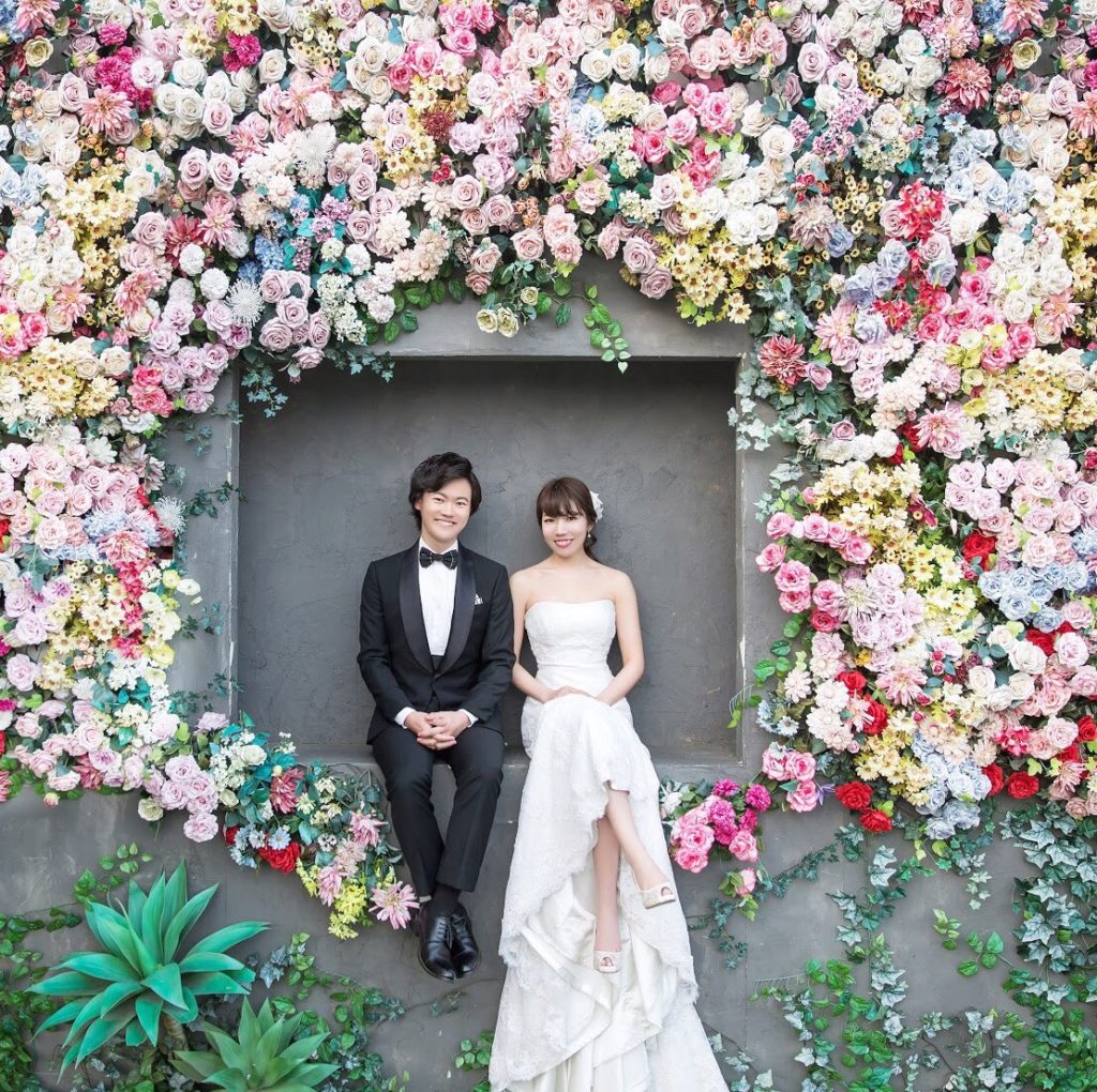 韓国風 セレブ 結婚式 花嫁 ウエディング コンサヾj+